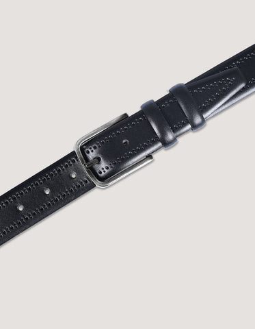 Ceinture formelle noire texturée