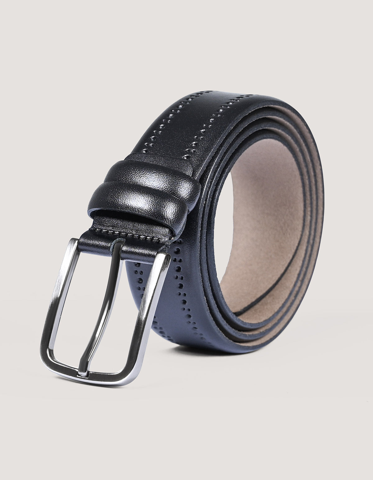 Ceinture formelle noire texturée