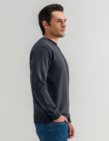 Sweat-shirt ras du cou classique en charbon de bois