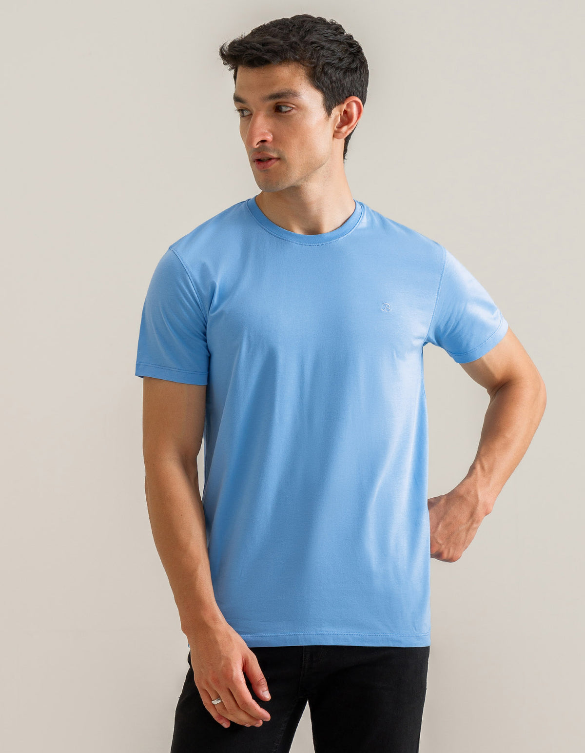 T-shirt en coton de qualité supérieure – Bleu ciel
