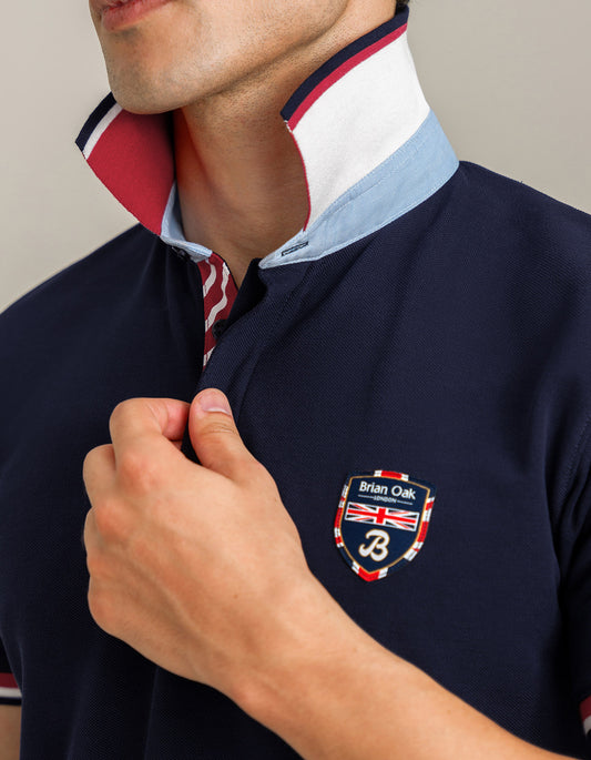 Polo de luxe pour homme – Bleu marine