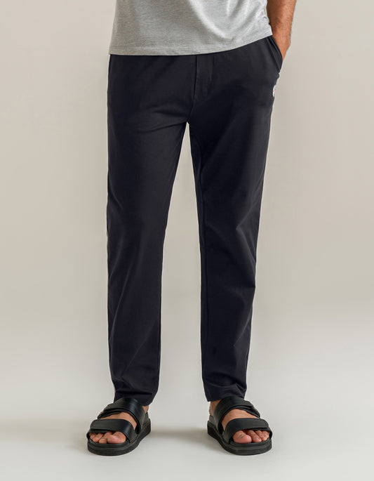 Pantalon en jersey coupe standard – Noir