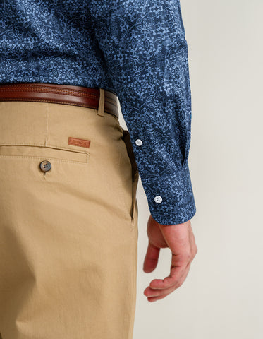Chemise à motifs – Bleu marine et bleu