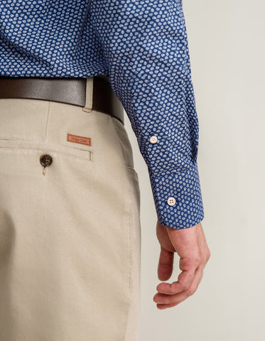 Chemise à motifs - Bleu Oxford