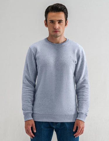 Crewneck Fleece Sweatshirt - Heather Grey
