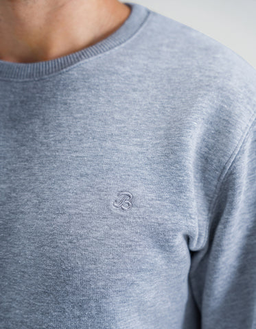 Crewneck Fleece Sweatshirt - Heather Grey