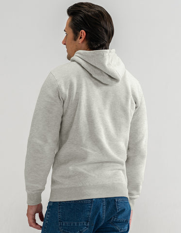 Oatmeal Plain Pullover Fleece Hoodie