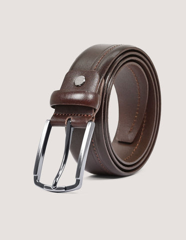 Ceinture en cuir marron foncé