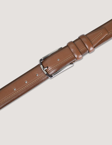 Ceinture en cuir véritable marron pour homme