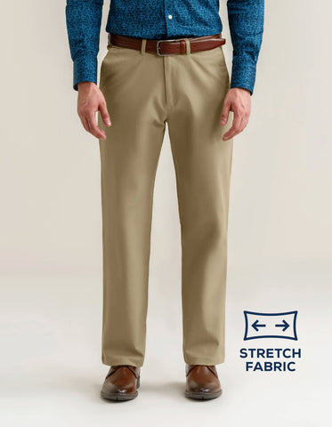 Pantalon chino facile d'entretien – Kaki