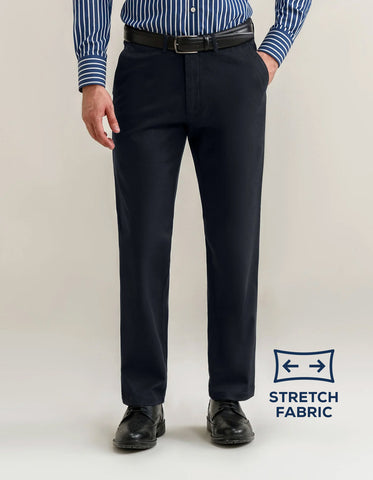 Pantalon chino noir Smart Fit