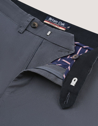 Pantalon chino à poches croisées – Gris