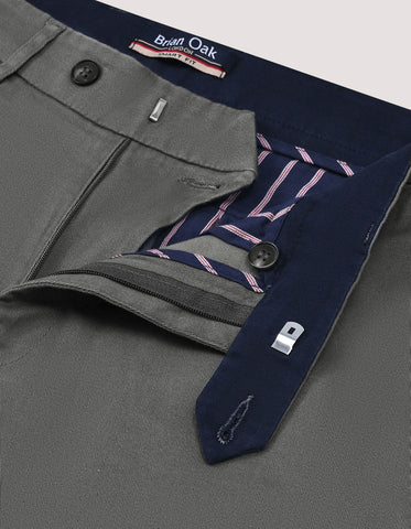 Smart Fit Grey Chino Trousers