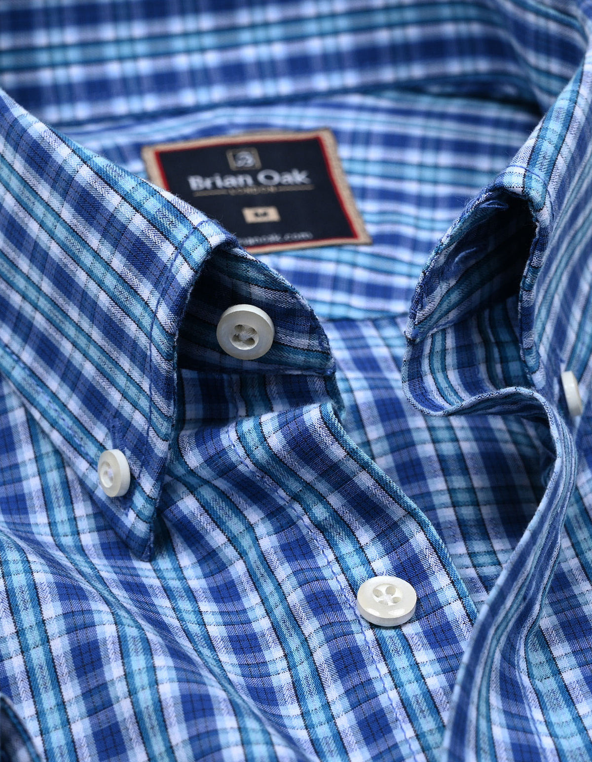 Chemise à carreaux décontractée bleu ciel
