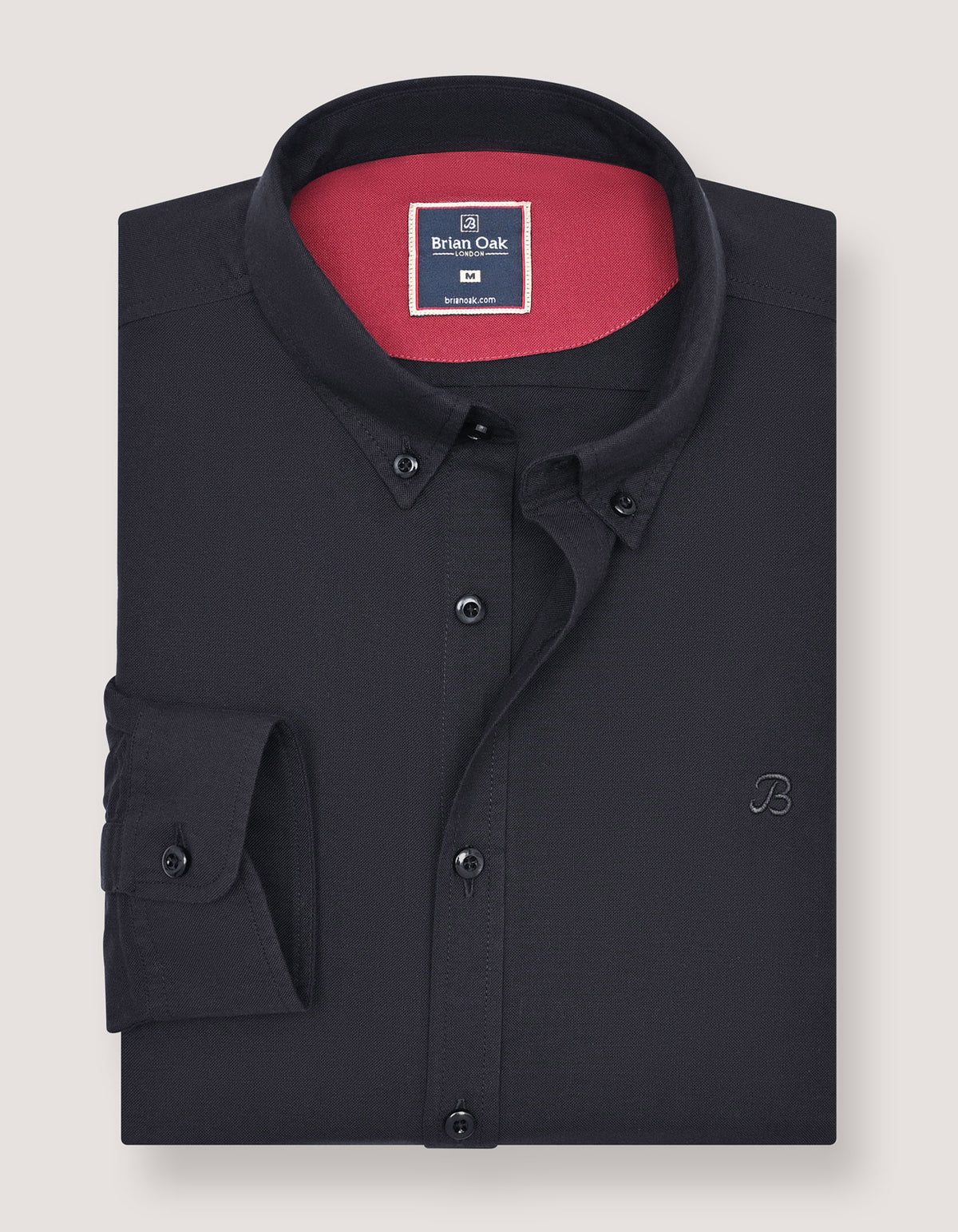 Chemise décontractée boutonnée à manches longues noire