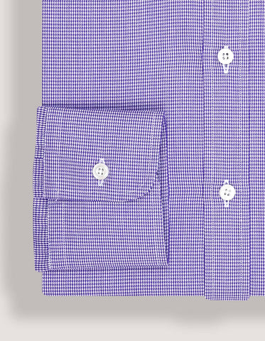 Chemise à carreaux pied-de-poule violette
