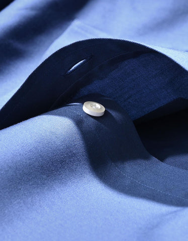 Chemise habillée bleu moyen facile à repasser