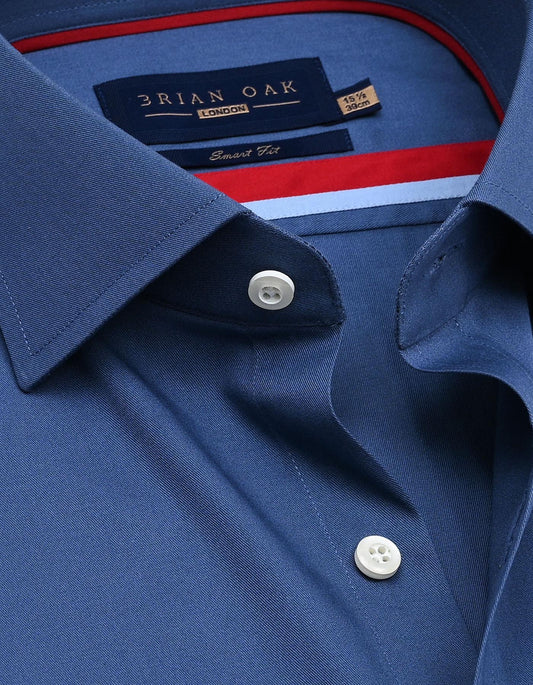 Chemise habillée bleu moyen facile à repasser