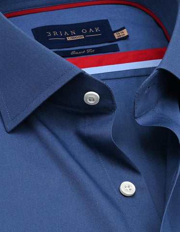 Chemise habillée bleu moyen facile à repasser