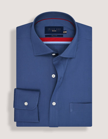 Chemise habillée bleu moyen facile à repasser