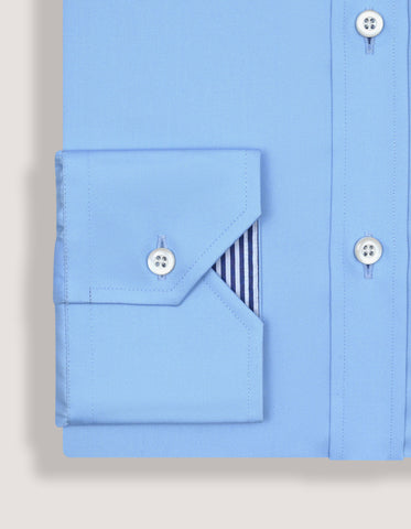 Sky Blue Designer Satin Shirt