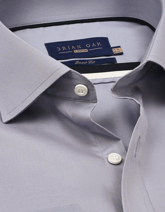 Easy Iron Grey Cotton Dress Shirt