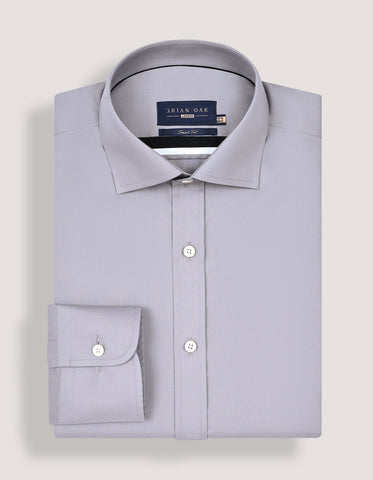 Easy Iron Grey Cotton Dress Shirt