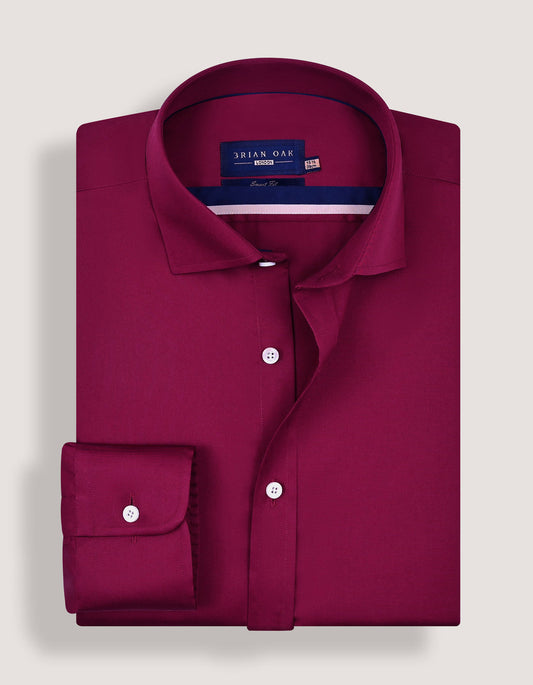 Mens Magenta Long Sleeve Shirt