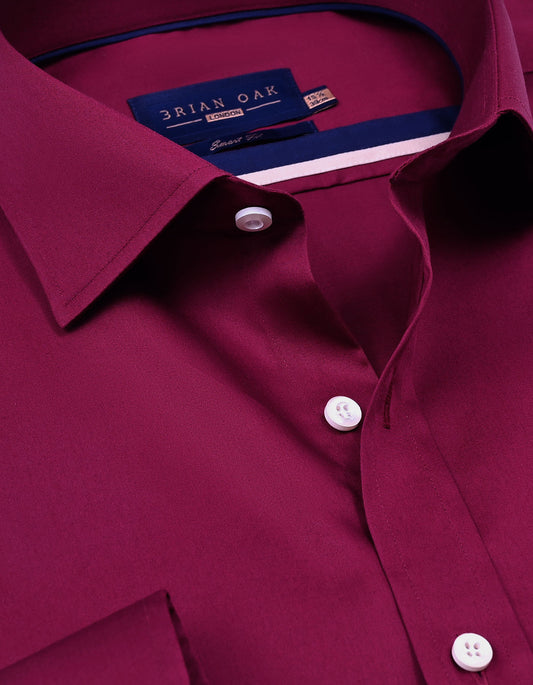 Chemise en satin magenta