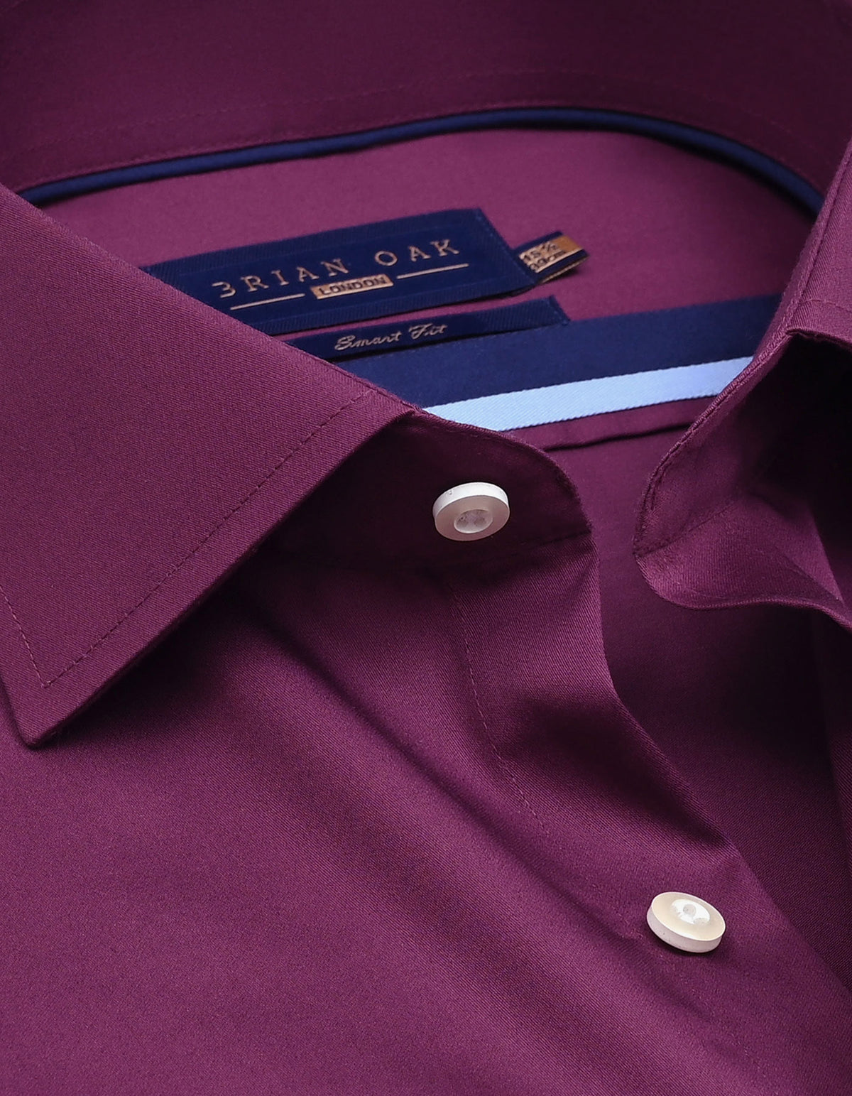 Plum Satin Long Sleeve Shirt for Men