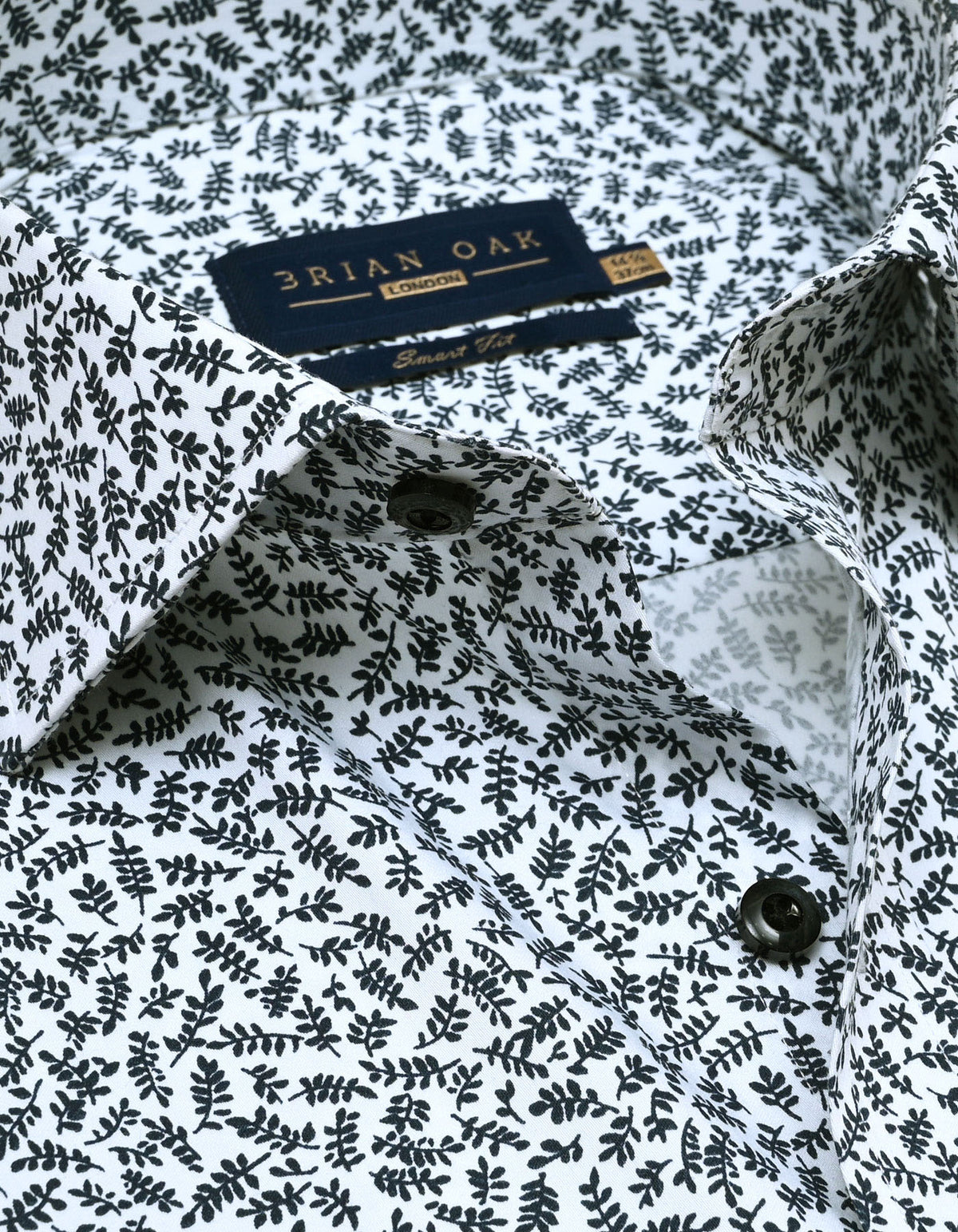 Easy Care Patterned Shirt - White
