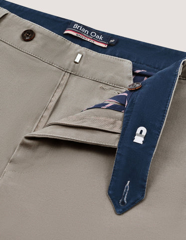 Beige Performance Chino Trousers
