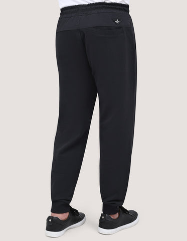 Pantalon de jogging texturé noir de qualité supérieure