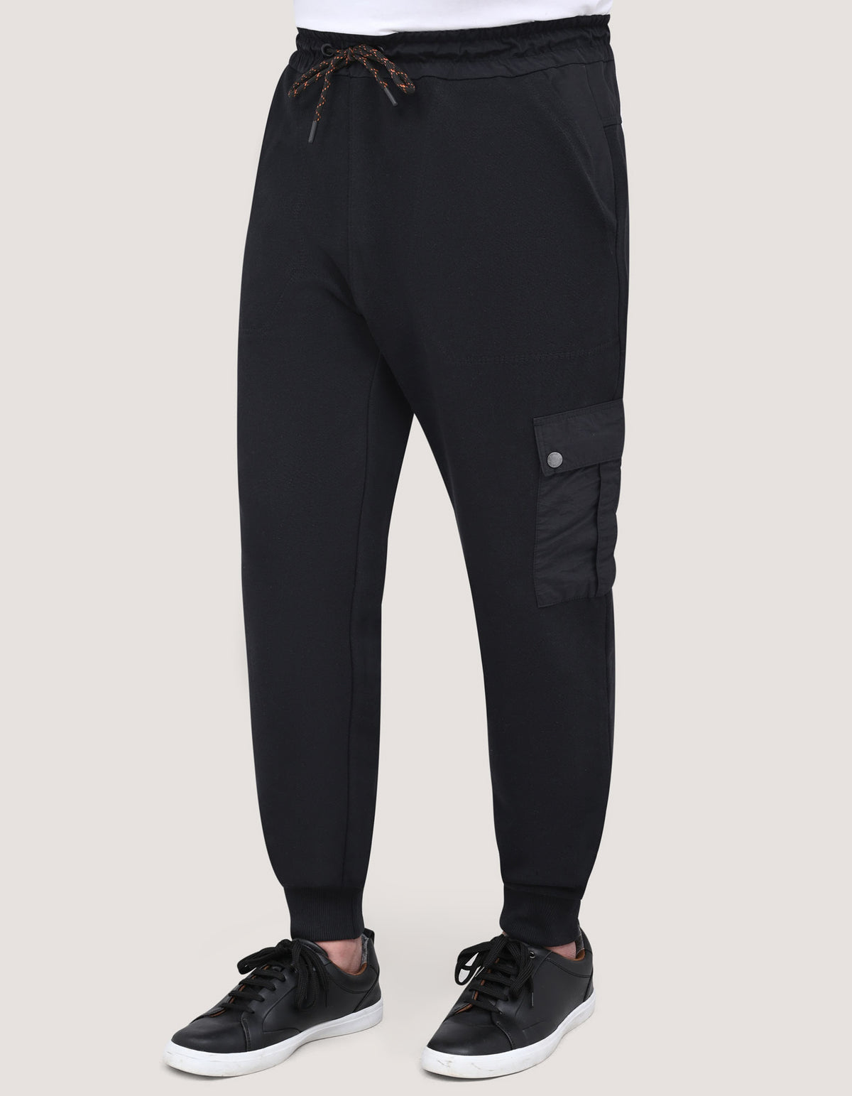 Pantalon de jogging texturé noir de qualité supérieure