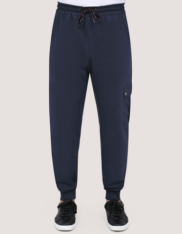 Premium Navy Textured Joggers