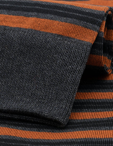 Rust Striped Cotton Socks