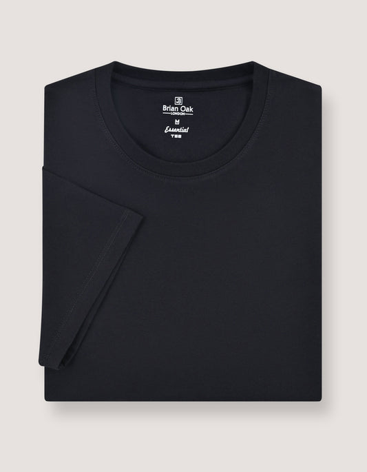 T-shirt en coton uni noir