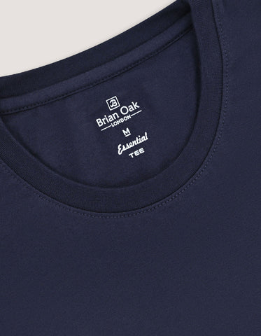 Navy Plain Cotton T-Shirt