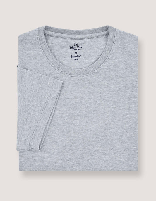 T-shirt uni gris chiné