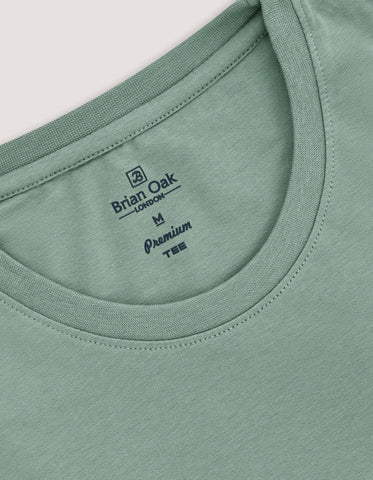 T-shirt en coton de qualité supérieure – Vert mousse
