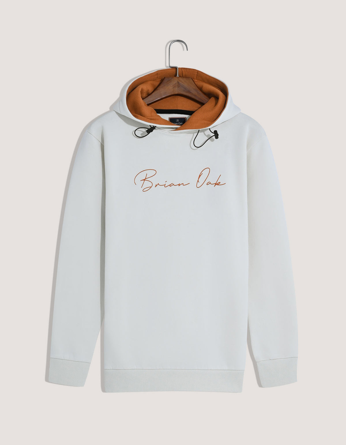 Sweat à capuche en polaire blanc cassé
