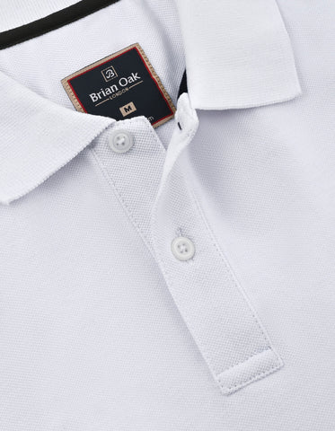 Polo piqué uni blanc