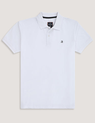 Polo piqué uni blanc