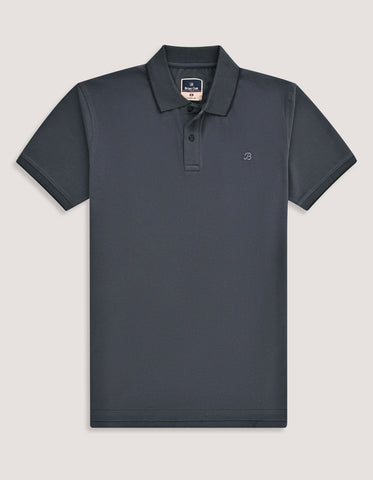 Polo piqué de qualité supérieure gris anthracite