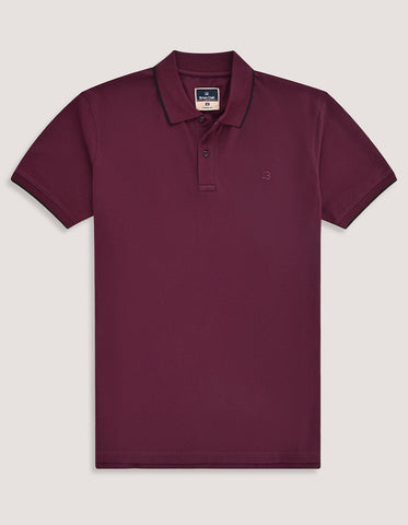 Polo piqué de qualité supérieure – Bordeaux