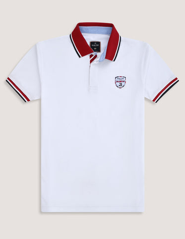 Designer Cotton Polo - White