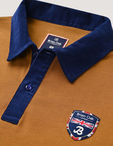 Mustard Orange Plain Rugby Shirt