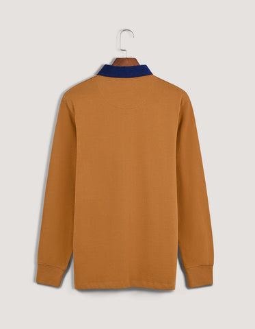 Mustard Orange Plain Rugby Shirt