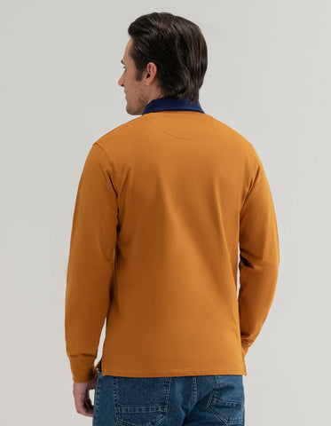 Mustard Orange Plain Rugby Shirt