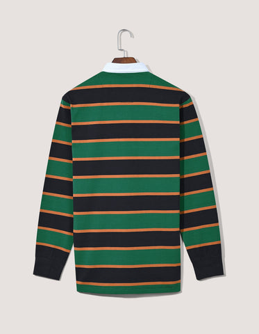 Maillot de rugby rayé vert britannique